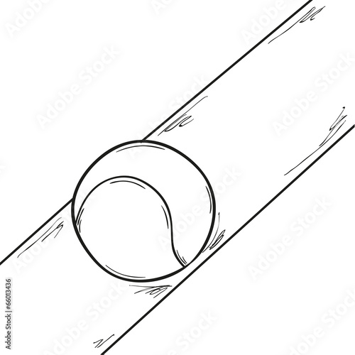 tenis ball on the line