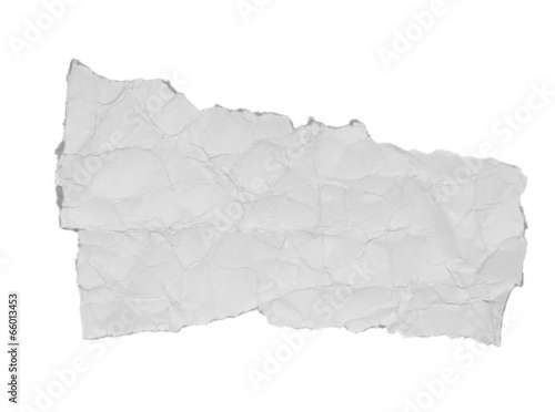 White torn piece of paper