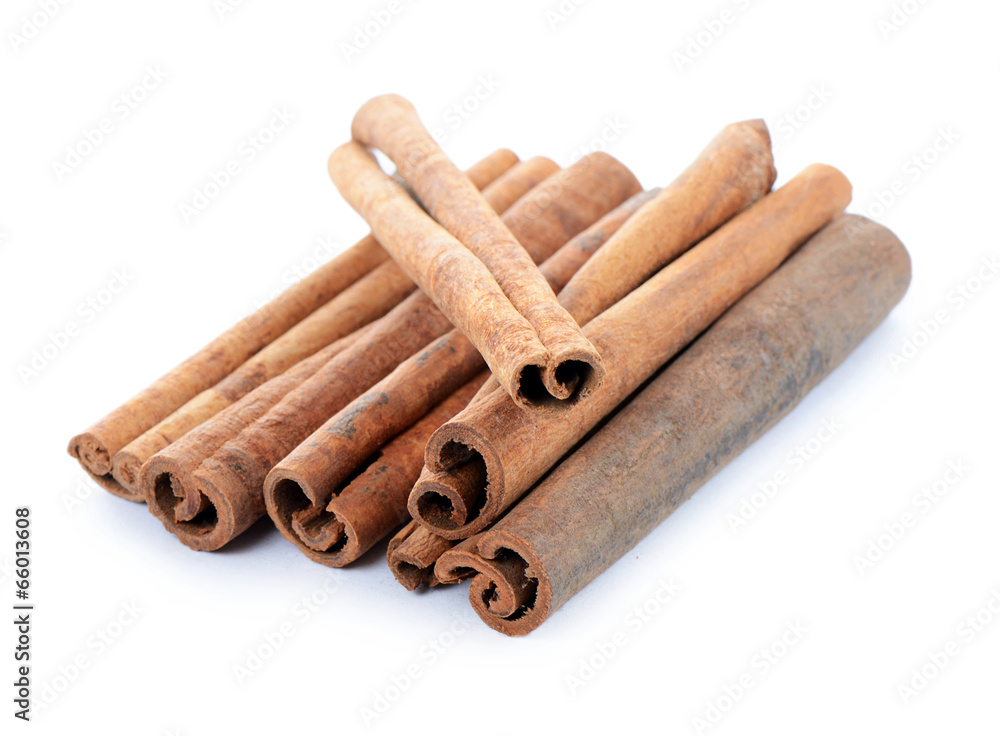 Sticks cinnamon isolated on white background Sticks cinnamon isolated on white background