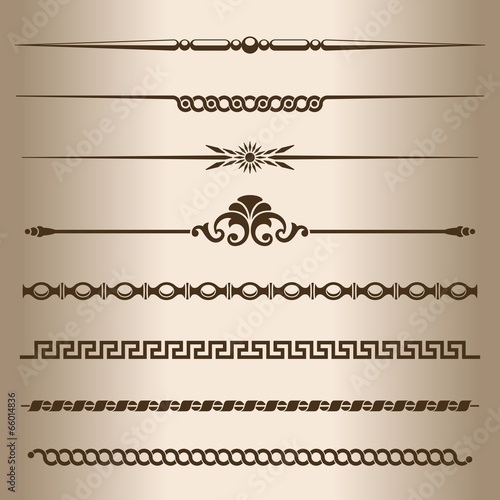 Design elements - dividing lines and ornaments.