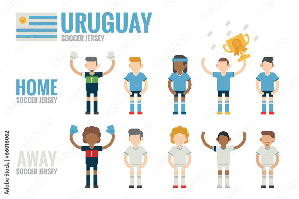 Uruguay soccer team character Uruguay soccer team character