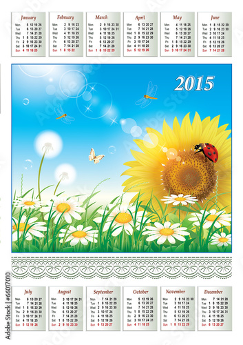 Календарь 2015. Вектор