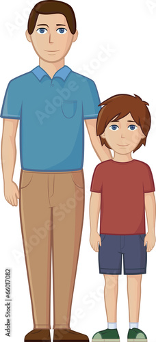 Happy father and his son.