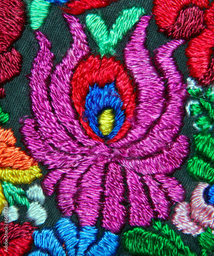 multicolor floral hand embroidery pattern