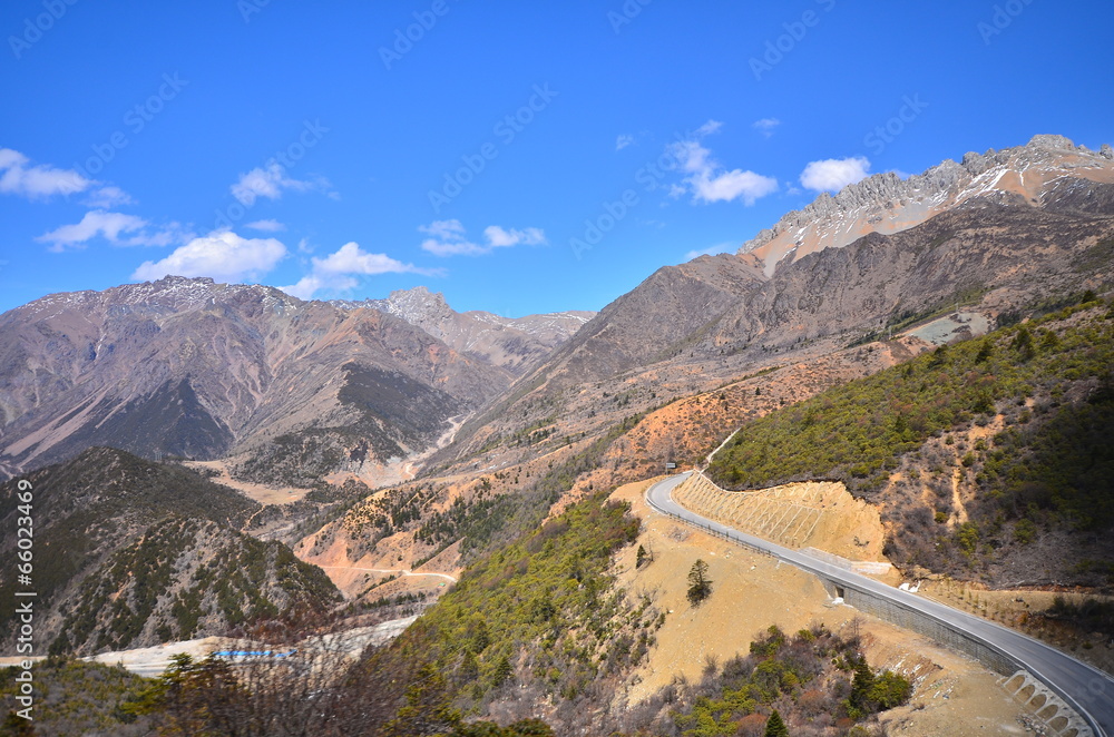 Mountain Range in Highland Area of China
