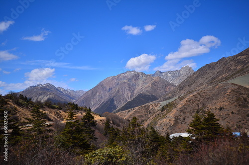 Mountain Range in Highland Area of China © karinkamon