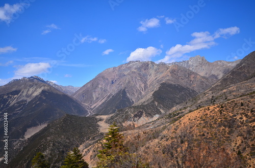 Mountain Range in Highland Area of China