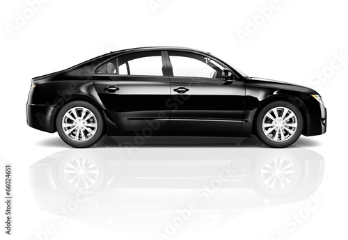 3D Image of Black Car