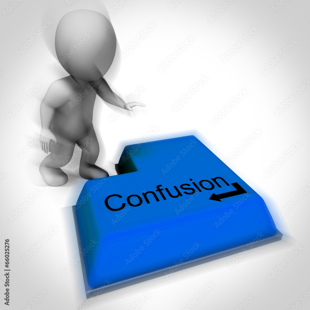 Confusion Keyboard Means Unsure Muddled Or Bewildered Confusion Keyboard Means Unsure Muddled Or Bewildered