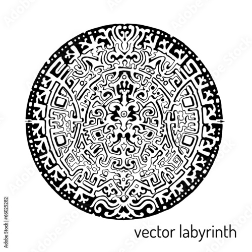 Mandala labyrinth abstract ornament