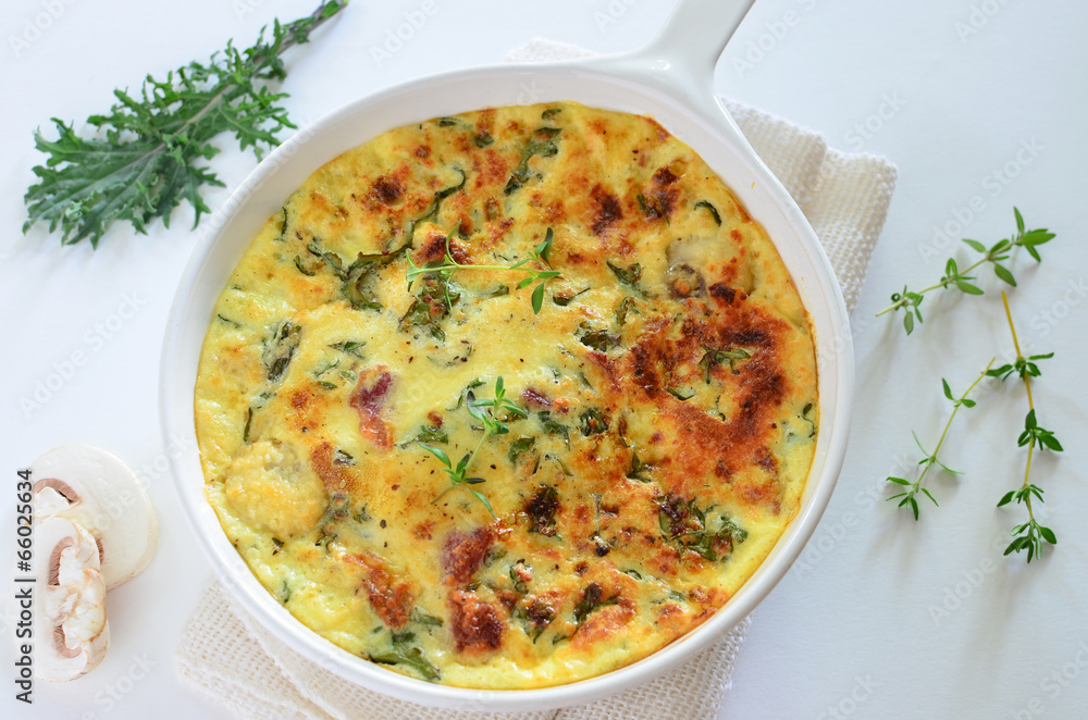 Kale and bacon frittata Kale and bacon frittata