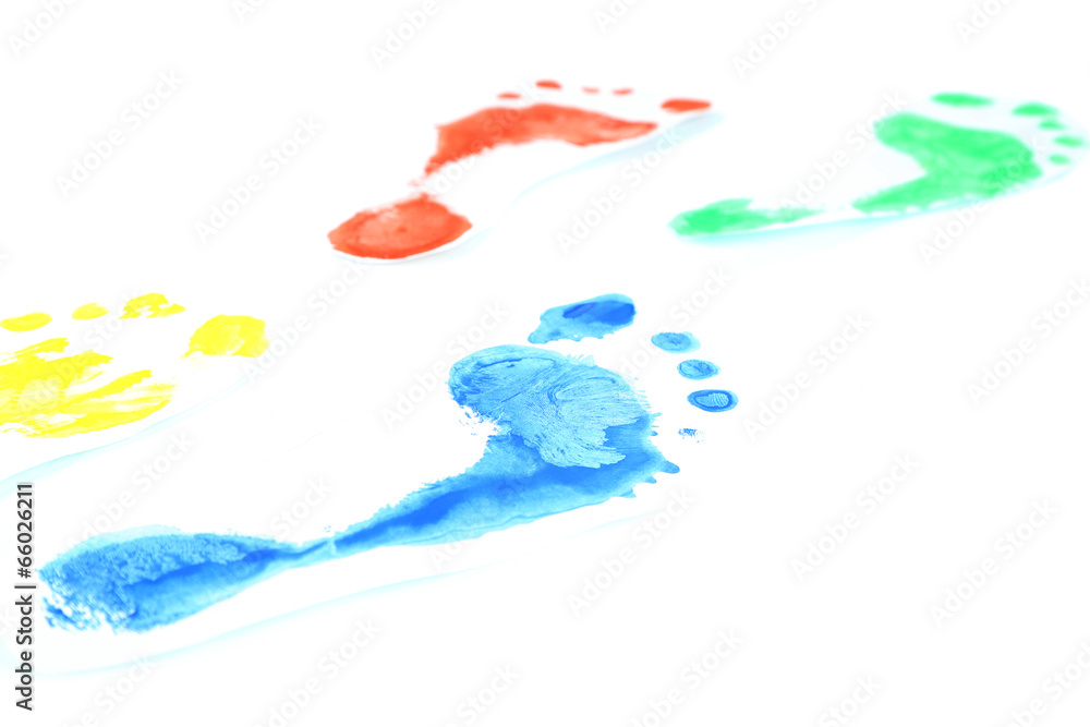 Footprint, close up, isolated in white Footprint, close up, isolated in white