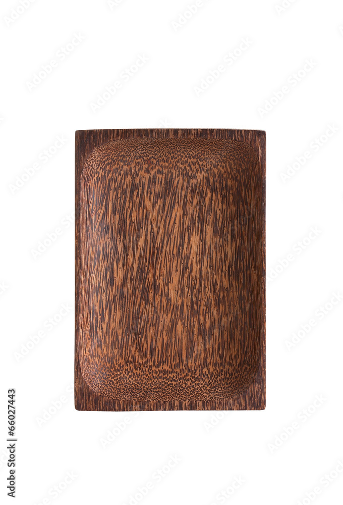 brown wooden tray on white background brown wooden tray on white background