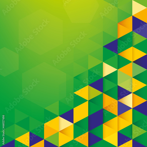 Abstract background Brazil Flag concept