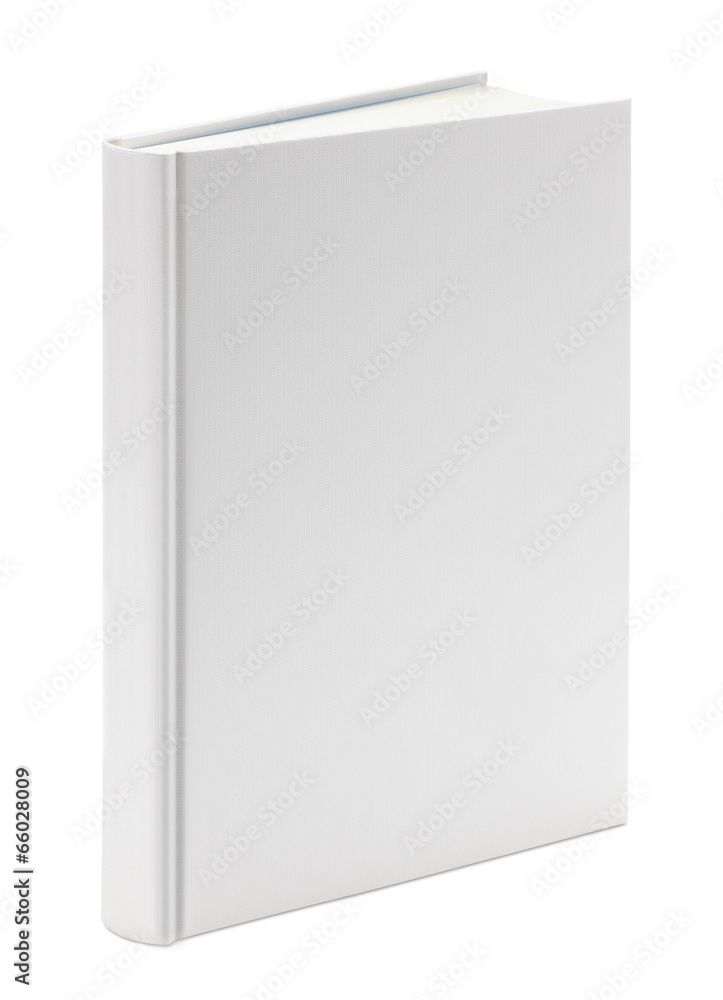 Blank white book on white with clipping path Blank white book on white with clipping path