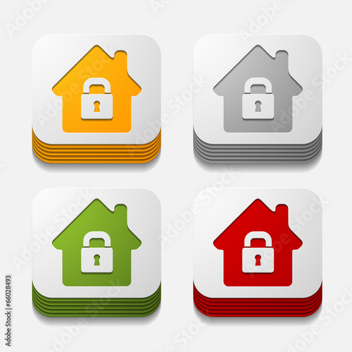 square button: house