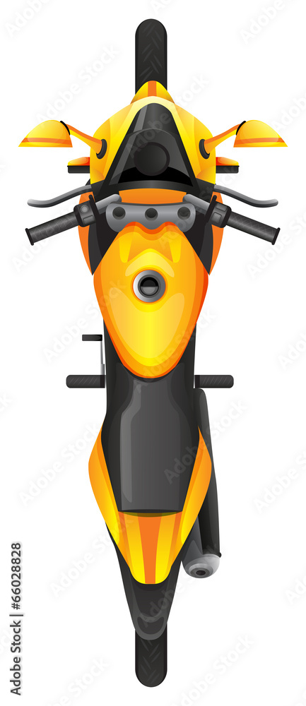 Fototapeta premium A topview of a motor vehicle