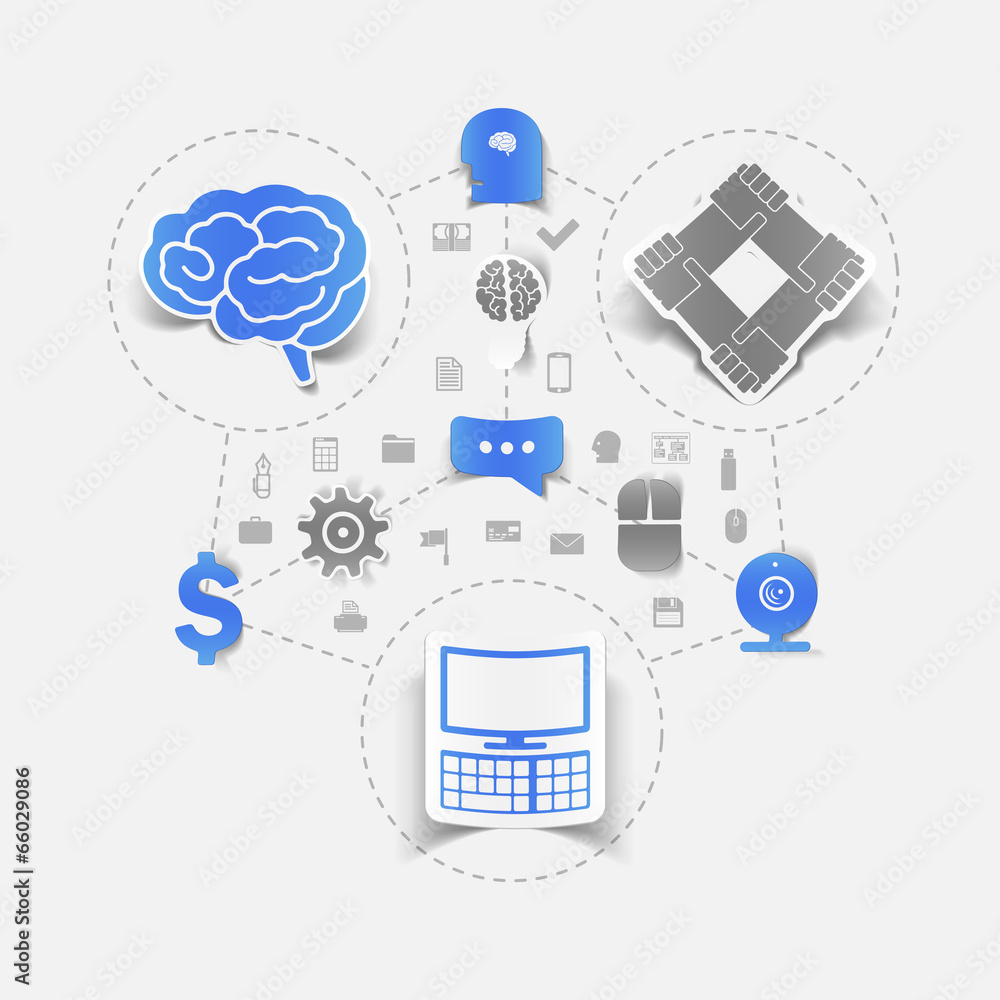 Set of sticker design. High-tech business concept Set of sticker design. High-tech business concept