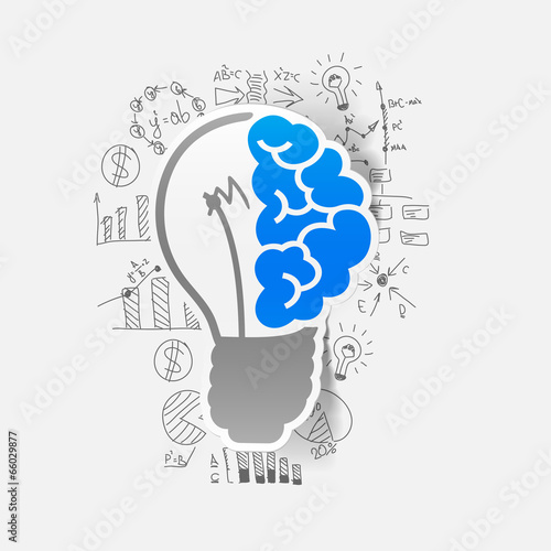 Drawing business formulas: lightbulb