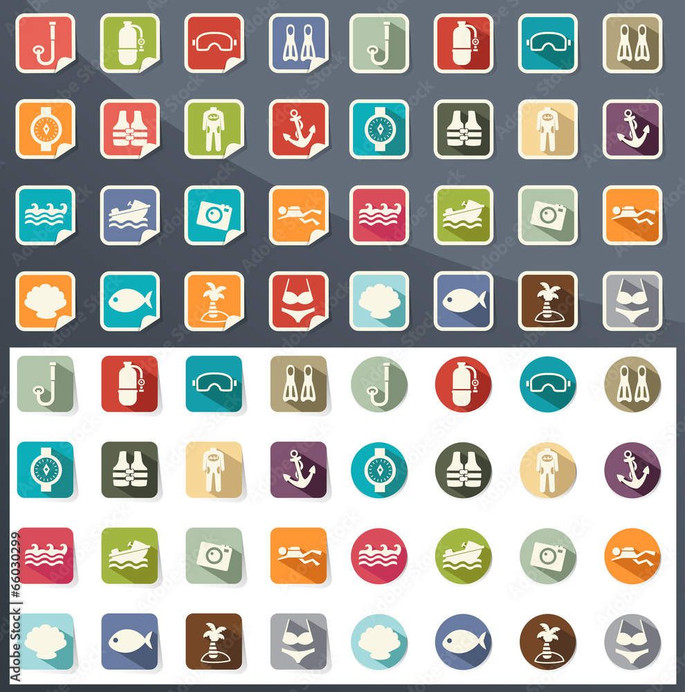 Summer Icons vector eps10 Summer Icons vector eps10
