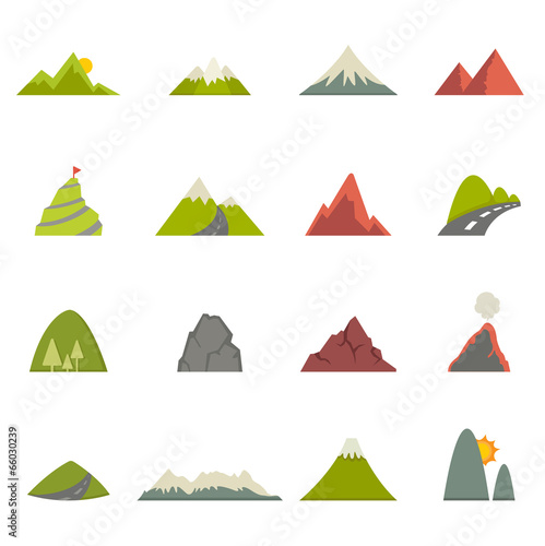 Mountain icons vector eps10