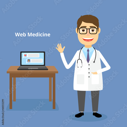 Web medicine concept