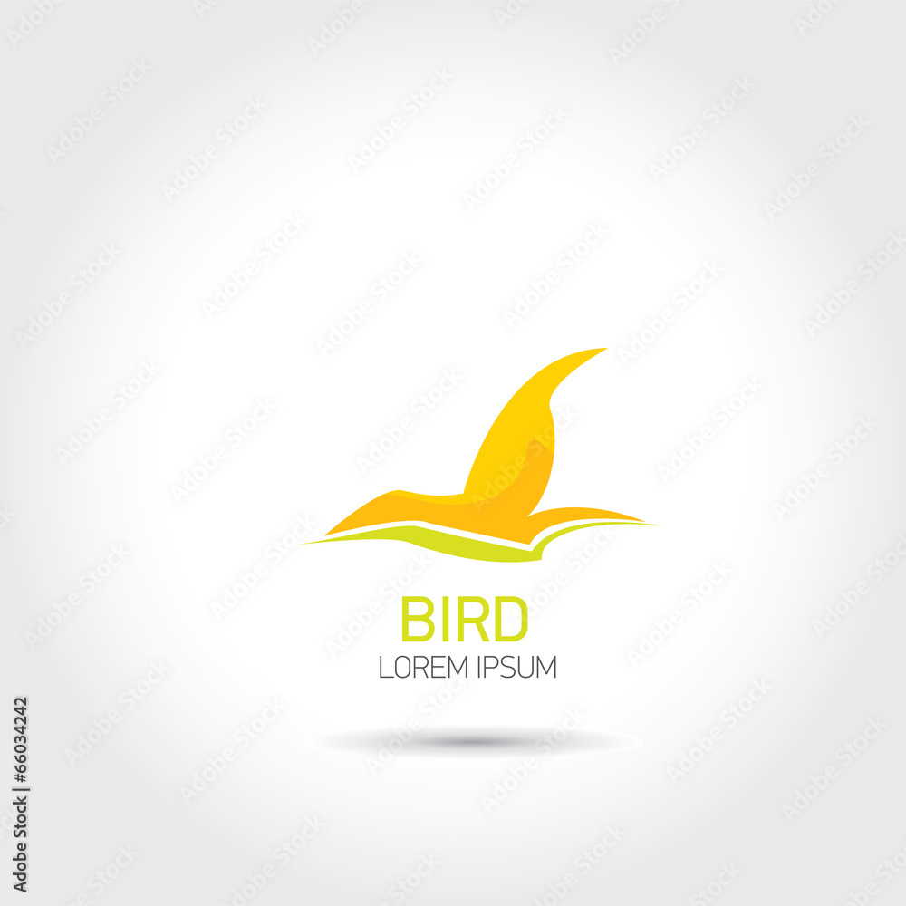 Fototapeta premium Color Bird abstract flying icon design template.