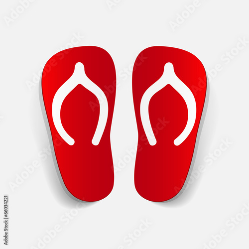 realistic design element: slippers