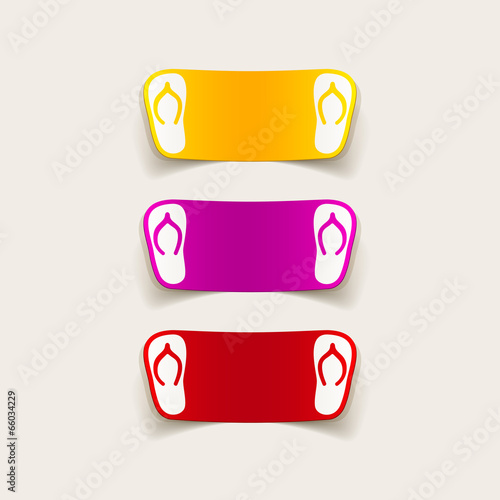realistic design element: slippers
