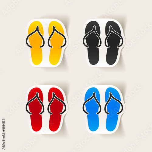 realistic design element: slippers