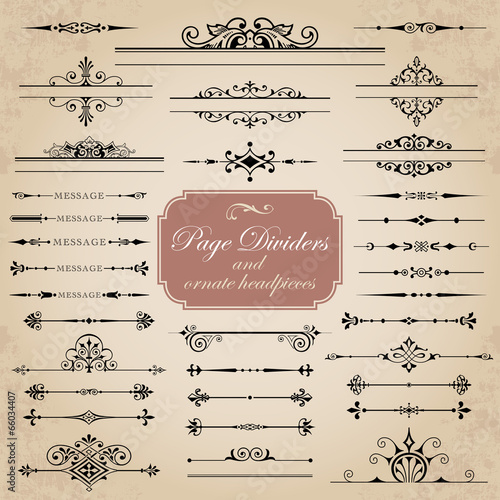 Page Dividers and ornate headpieces