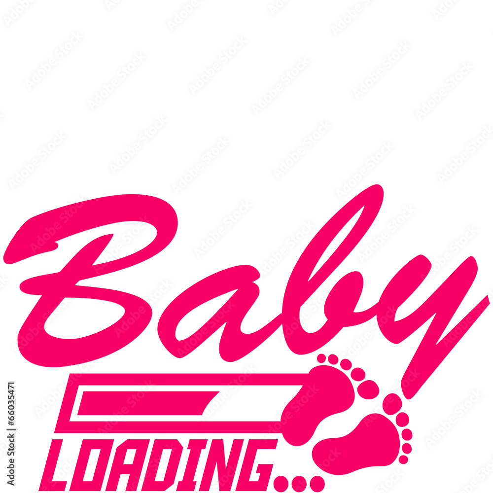 Fototapeta premium Baby Girl Loading Logo
