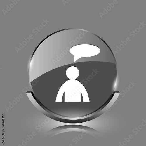 Comments icon - man with bubble