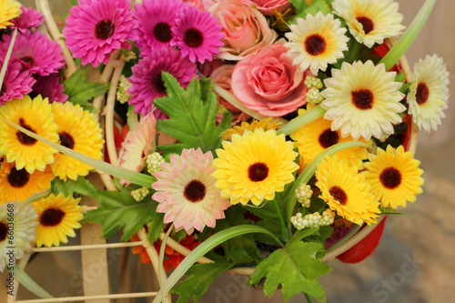 Beautiful variety of artificial flowers