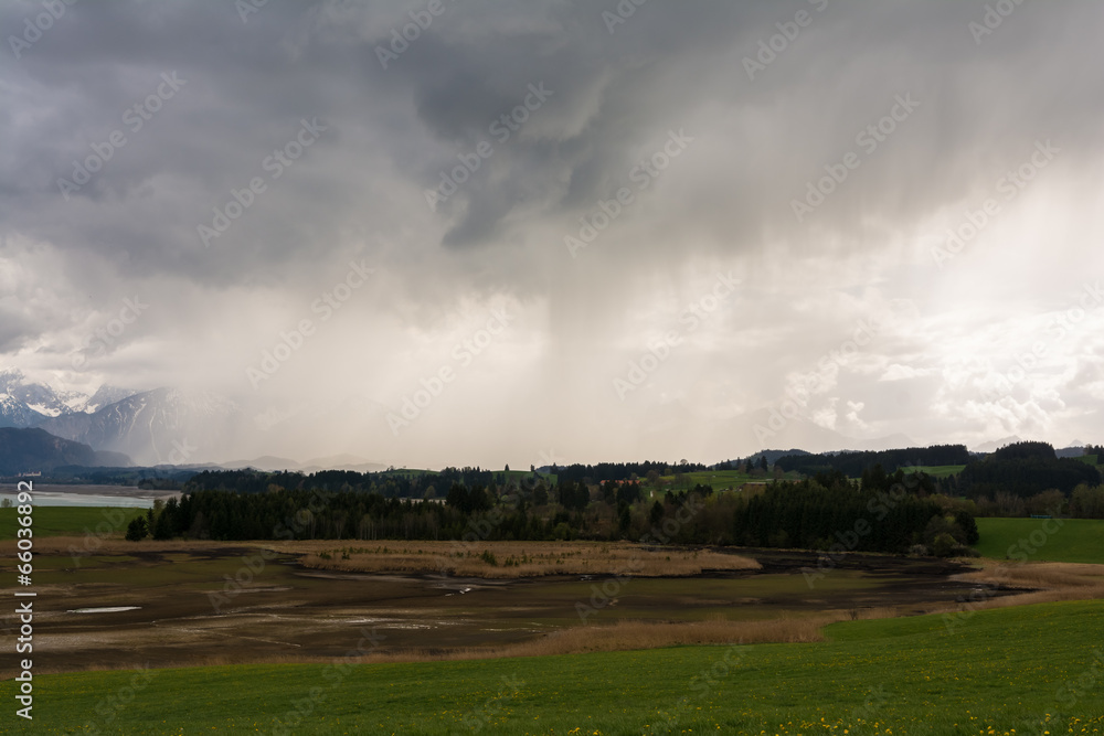 Unwetter über den Alpen im Ostallgäu Unwetter über den Alpen im Ostallgäu