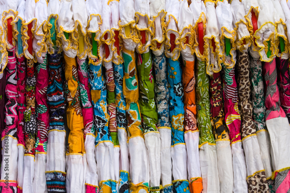 Colorful women's clothing in indian market