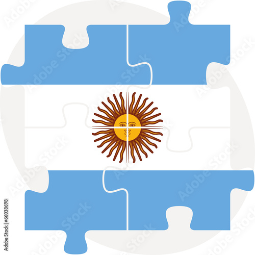 Argentinian Flag in puzzle