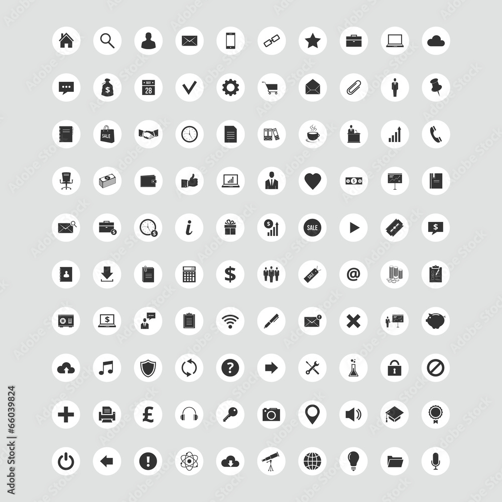 100 Universal Vector Icons for Web and Mobile 100 Universal Vector Icons for Web and Mobile