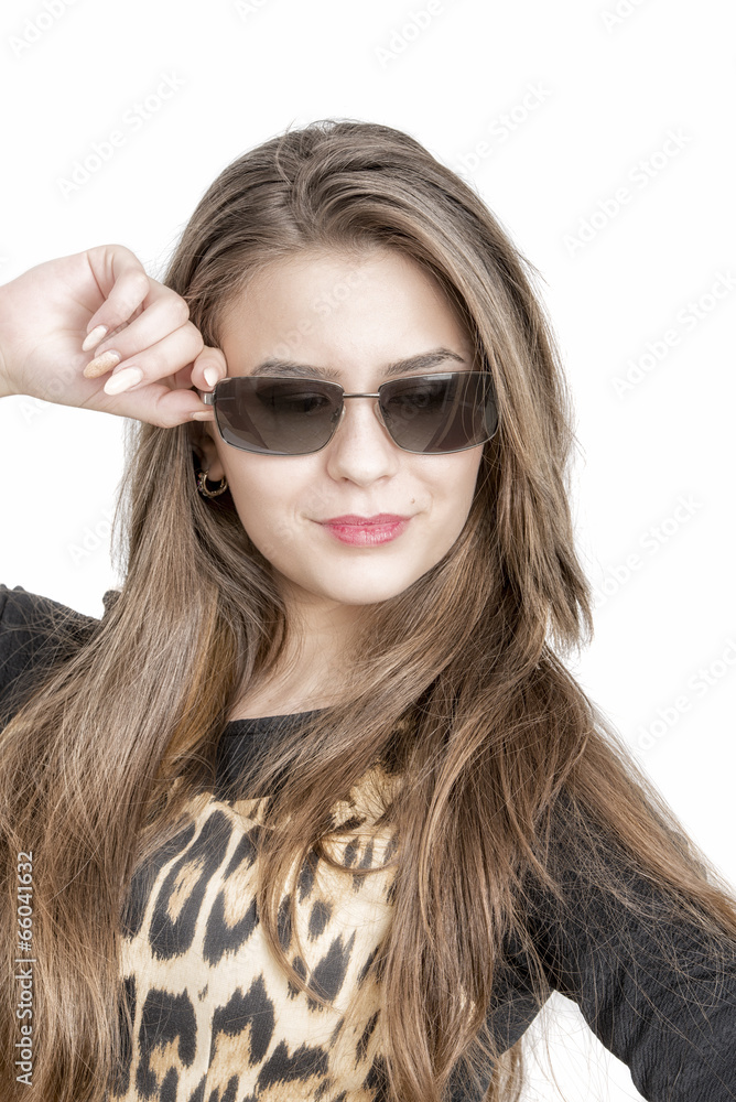 portrait of lovely woman in sunglass portrait of lovely woman in sunglass