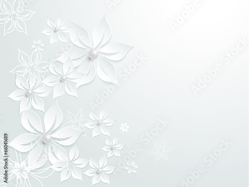 Lovely wedding paper card element pattern designwith flowers
