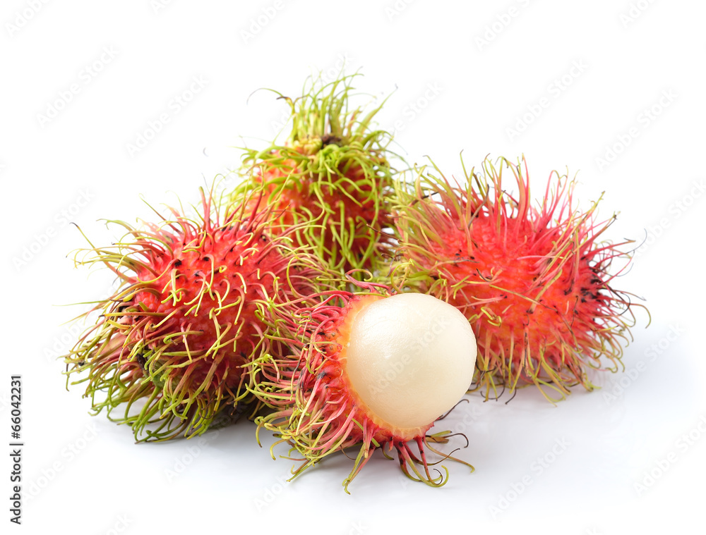 Fresh rambutan isolated on white background Fresh rambutan isolated on white background