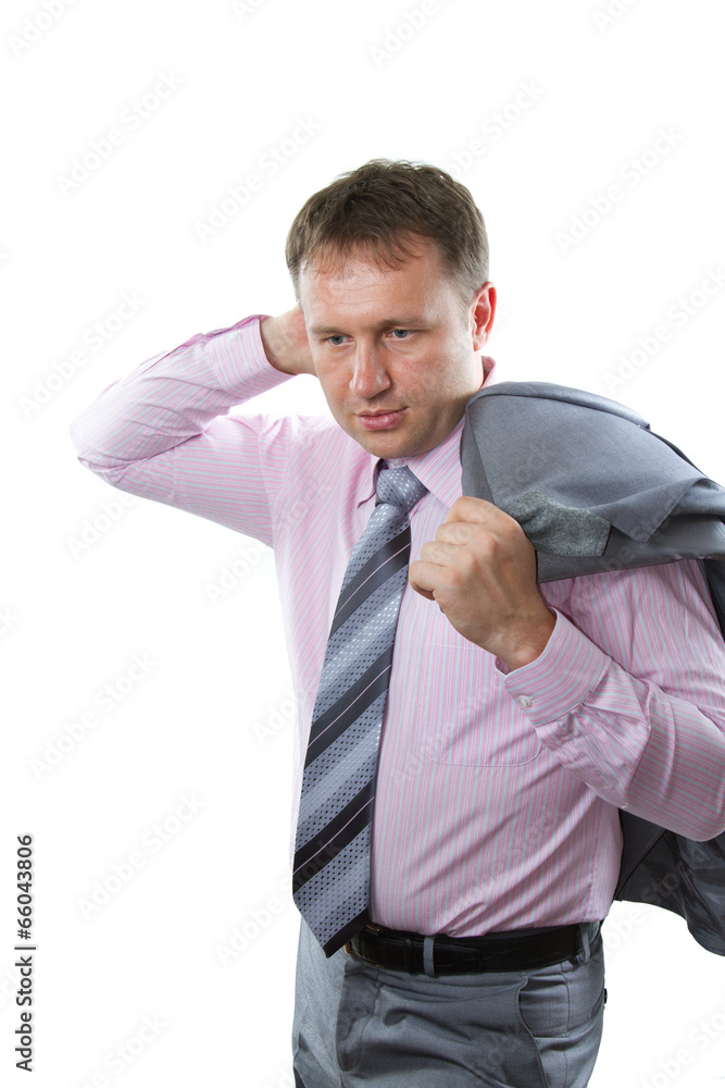 Businessman. Man with serious expression wearing tie Businessman. Man with serious expression wearing tie