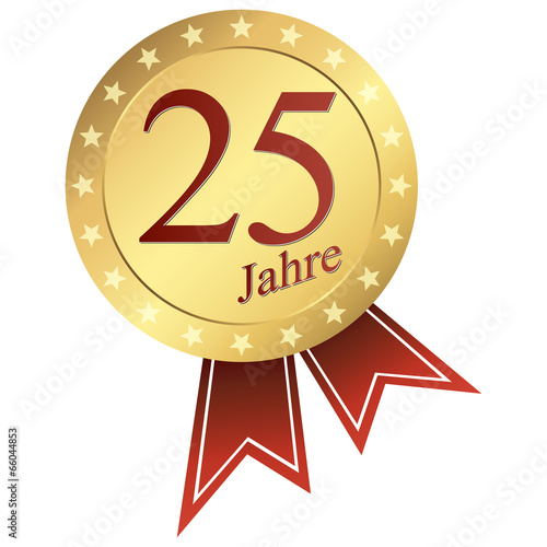 gold button german - Jubiläum 25 Jahre