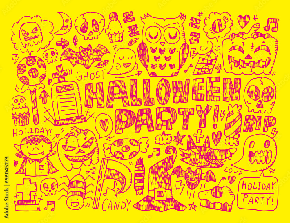 doodle halloween holiday background doodle halloween holiday background