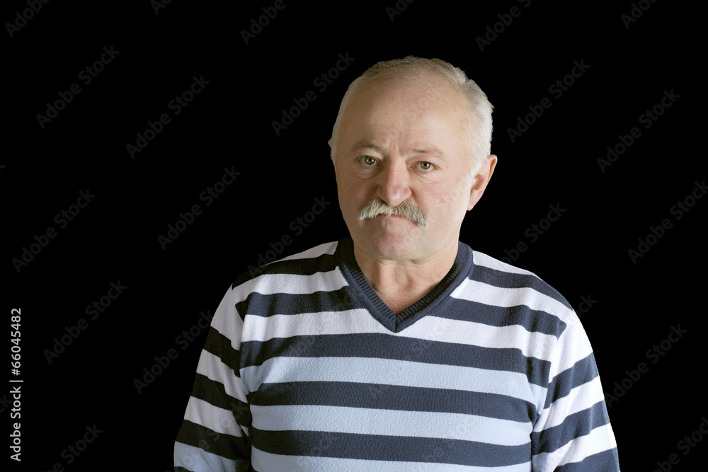 Fototapeta premium Man in a striped sweater