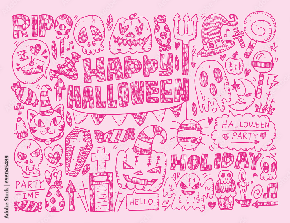 doodle halloween holiday background doodle halloween holiday background