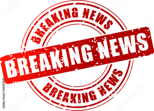 Vector breaking news stamp