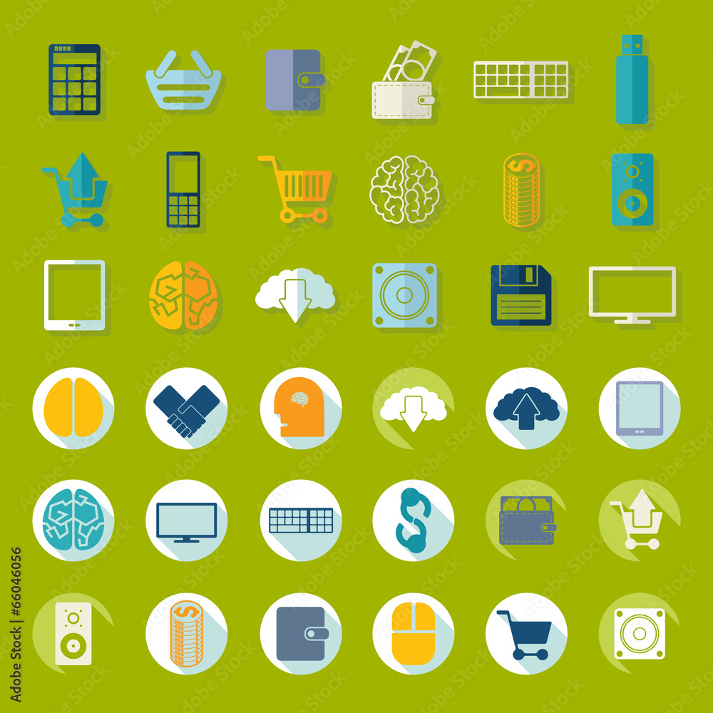 Set of flat icons Set of flat icons