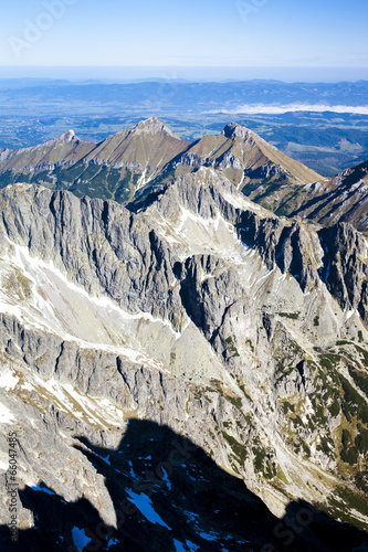 view from Lomnicky Peak, Vysoke Tatry (High Tatras), Slovakia