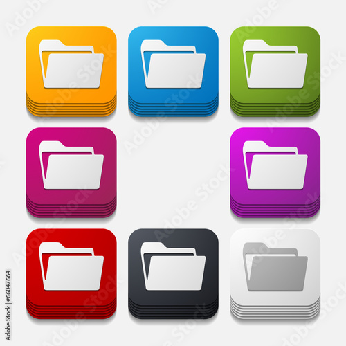 square button: folder